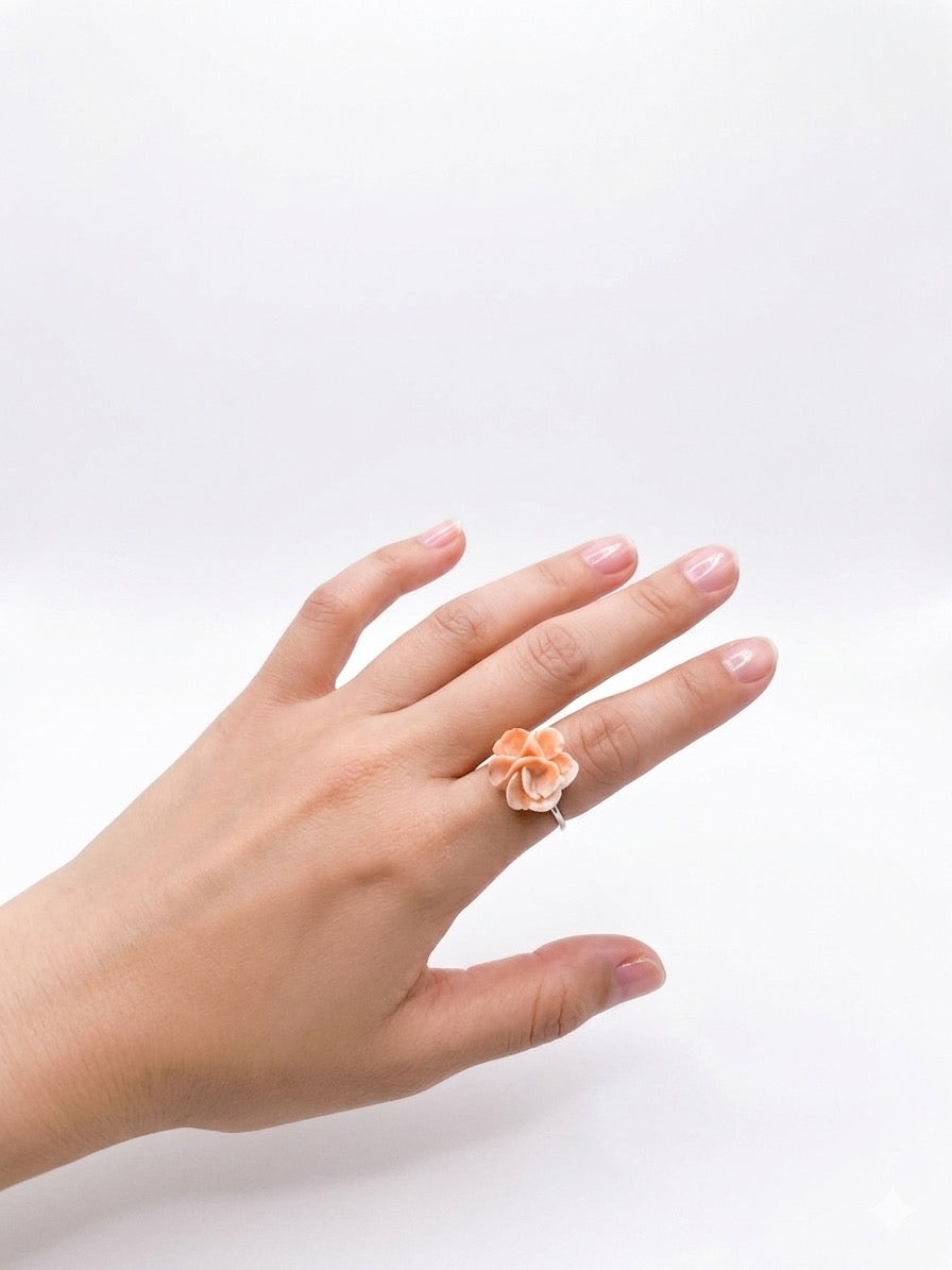 Nhẫn hoa cam ombre